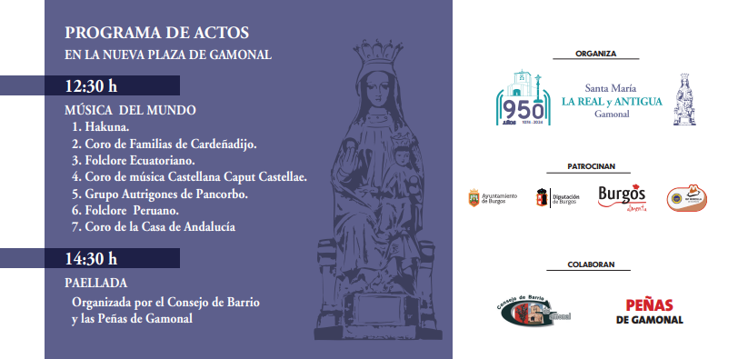 Programa de actos 19 de Octubre